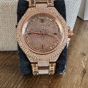 Michael Kors Rose Gold Camille Crystal Women's Watch